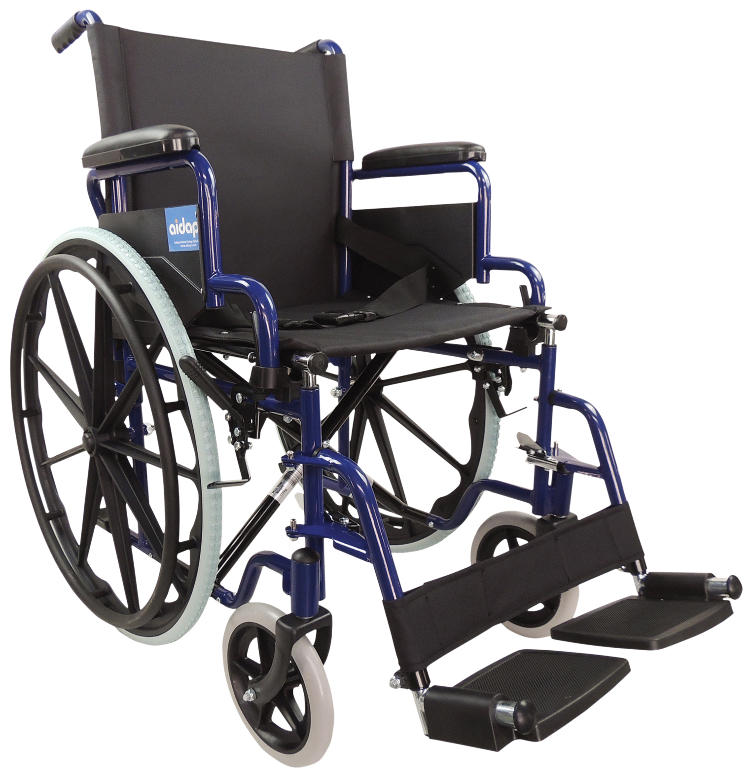 Aidapt Self Propelled Steel Transit Chair - Image 2