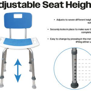 Shower Chair with Padded Seat and Backrest - Image 2