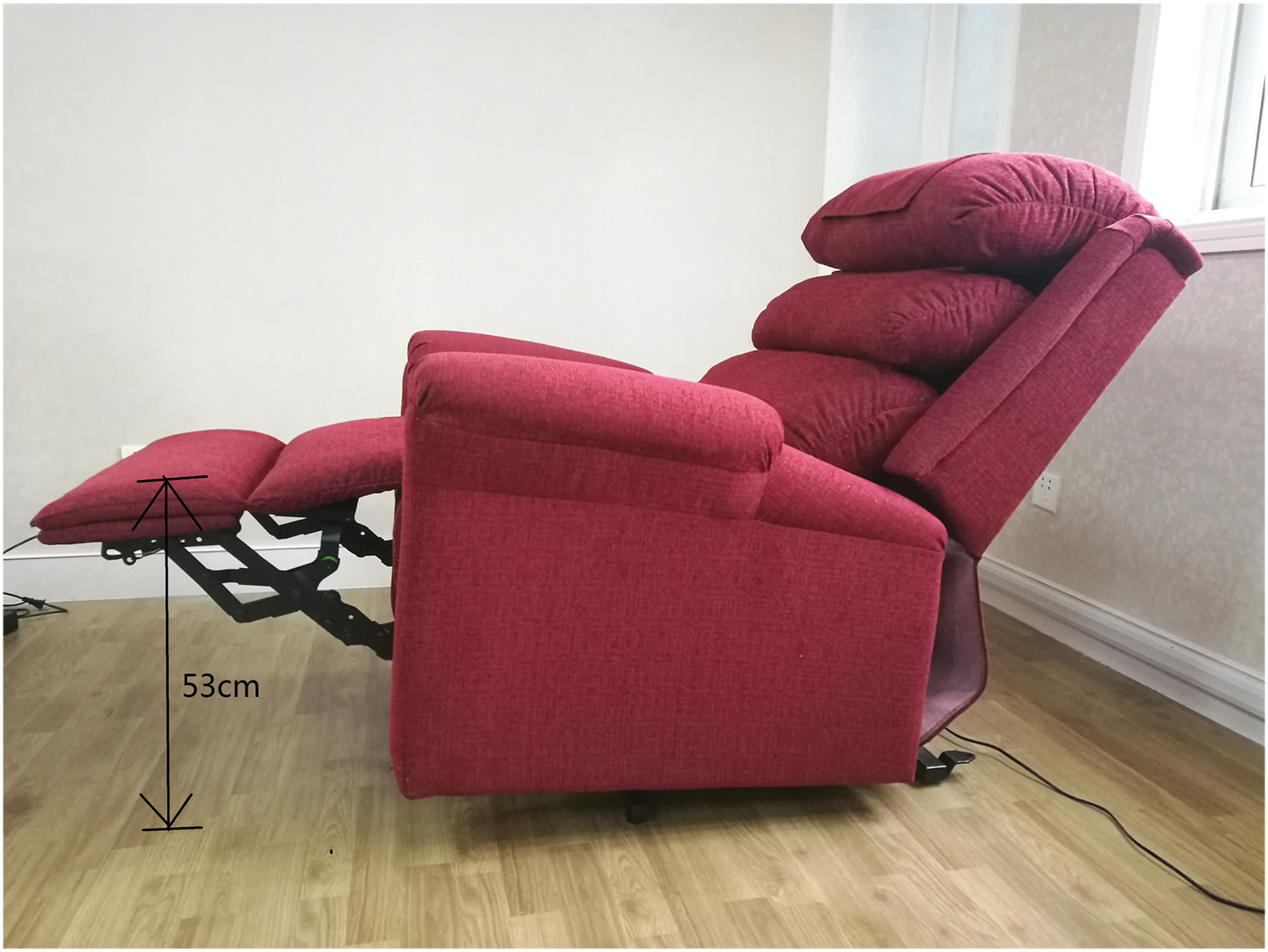 Ecclesfield Wall Hugging Single Rise & Recliner - Chenille Material - Image 3