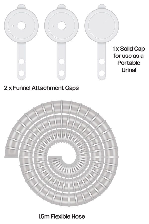 Portable Male Urinal with Funnel Attachment