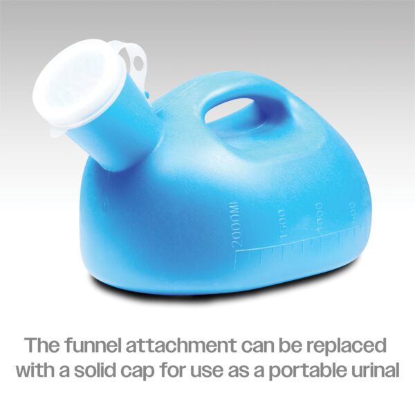 Portable Male Urinal with Funnel Attachment