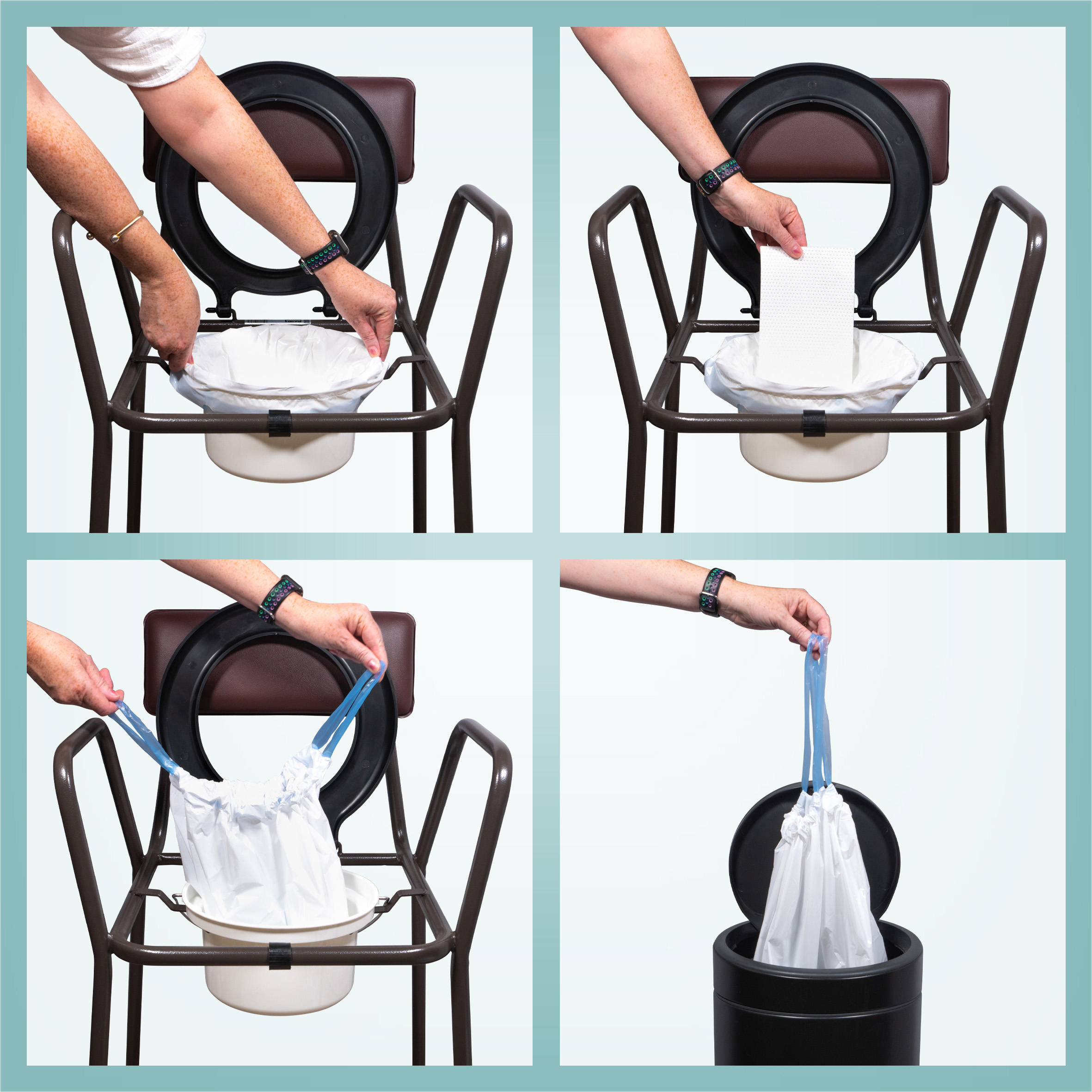 Commode Liners with Absorbent Pads - Box of 50 - Image 2