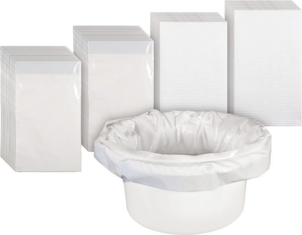Commode Liners with Absorbent Pads - Box of 50