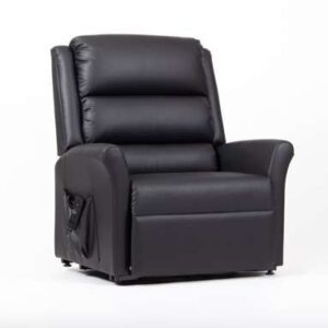 Alaska Extra Large AM-PVC Crib 5 Dual Motor Riser Recliner (Black) - Image 1