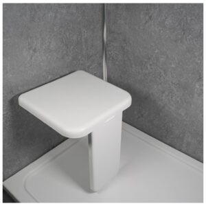 Folding Shower Seat with Leg - Image 1