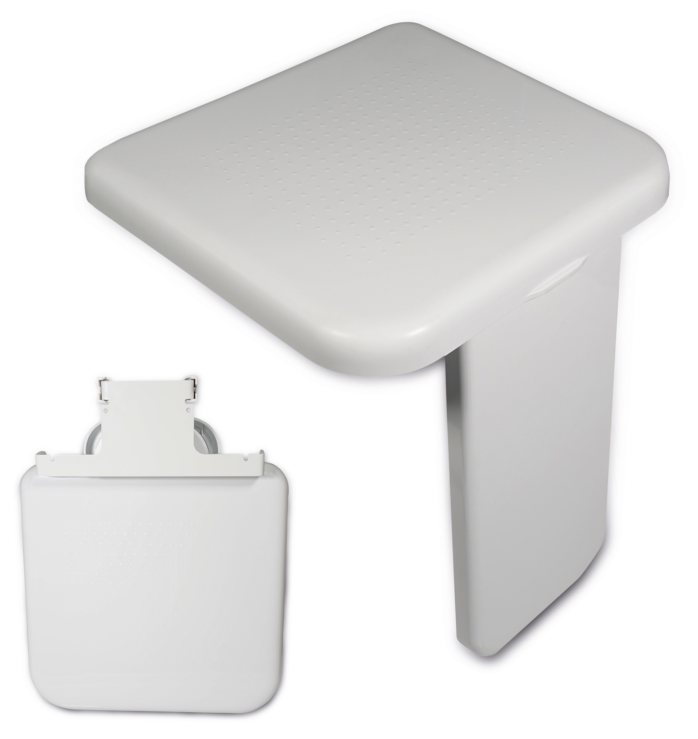 Folding Shower Seat with Leg - Image 2