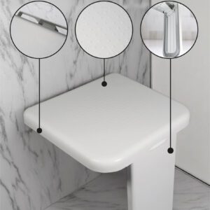 Folding Shower Seat with Leg - Image 3