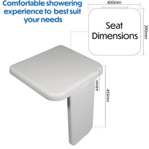 Folding Shower Seat with Leg - Image 4