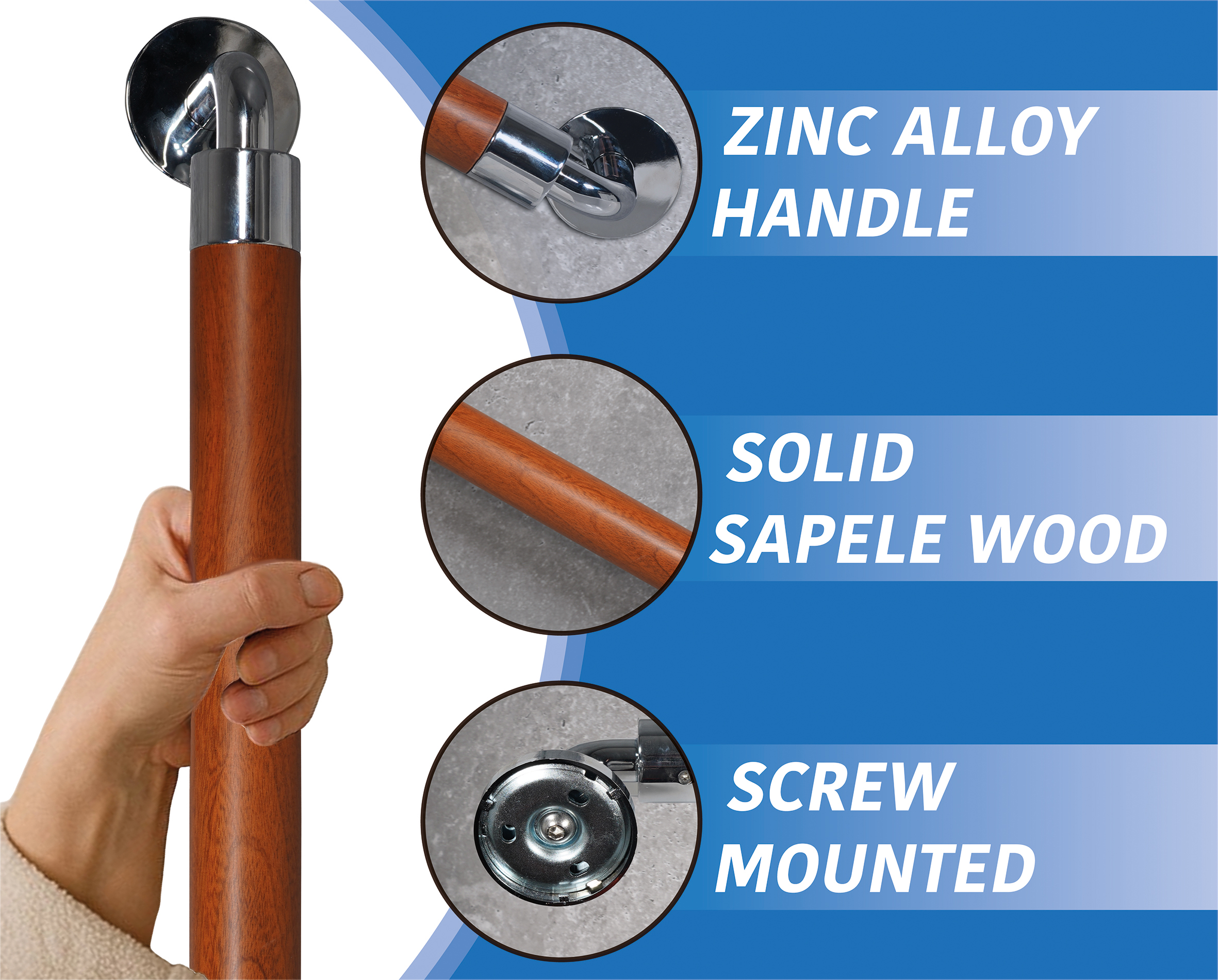 Modern Grab Rail 400mm - Image 2