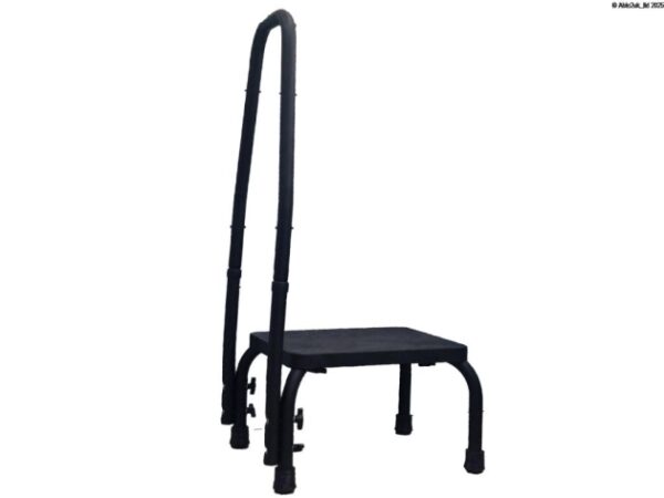 Footstool with Handrail - Black